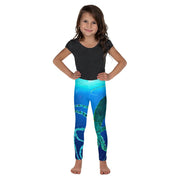 Teal Octopus Gyotaku Kids' Leggings